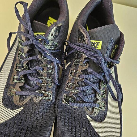 Nike Zoom Fly Running Shoe Sneaker‎ Men's 11.5 Obsidian Blue Navy Lime Racing - Picture 3 of 10